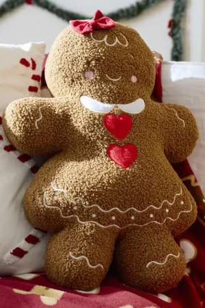 Prix Réduit Coussin peluche pain d'épices 'Tartine'